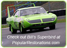 1970 Plymouth Superbird on the track